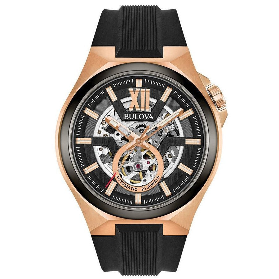Bulova Maquina Gents Automatic Skeleton Men's Watch - 98A177