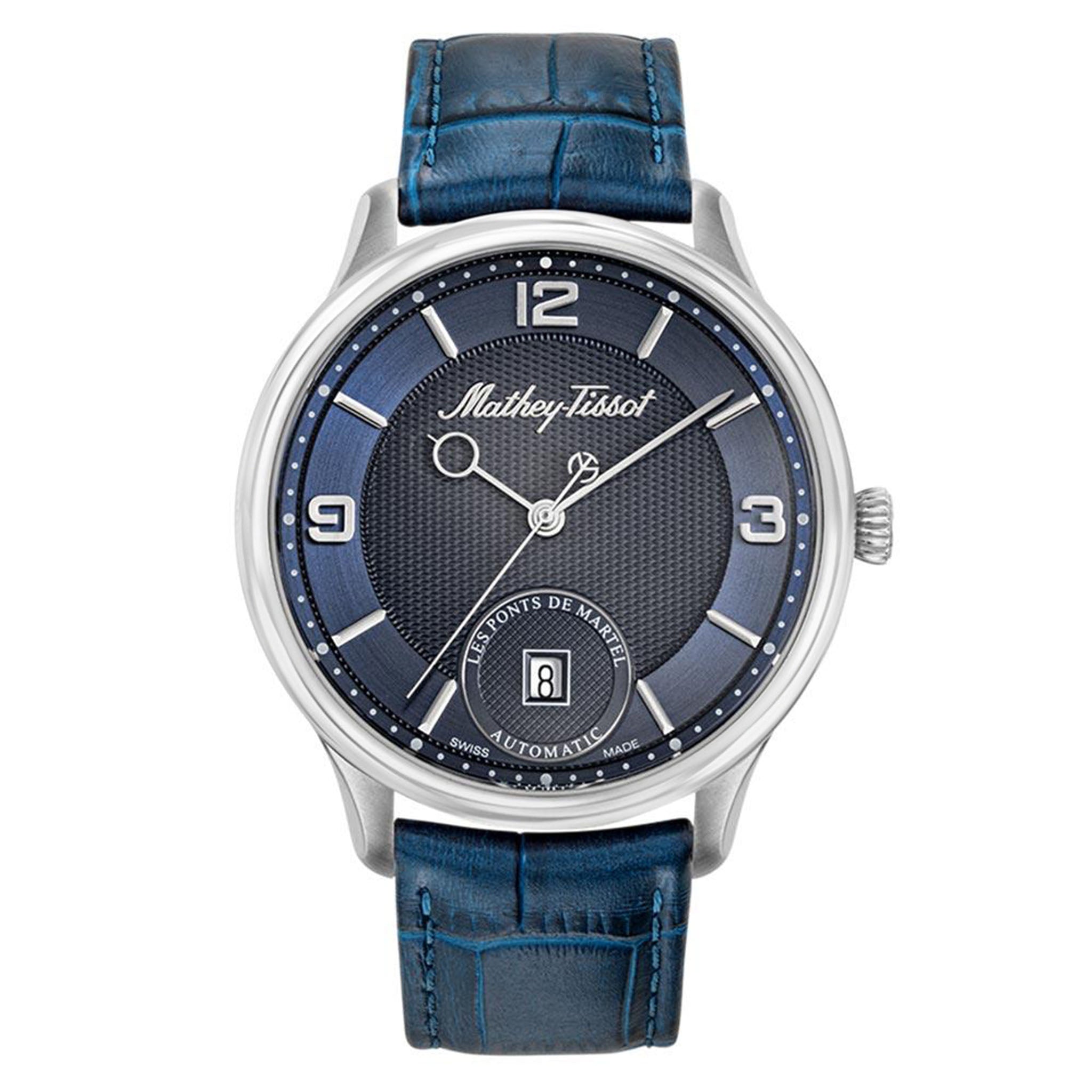 Mathey-Tissot Edmond Automatic 3D 42 mm Leather Swiss Made Men's Watch - AC1886ABU