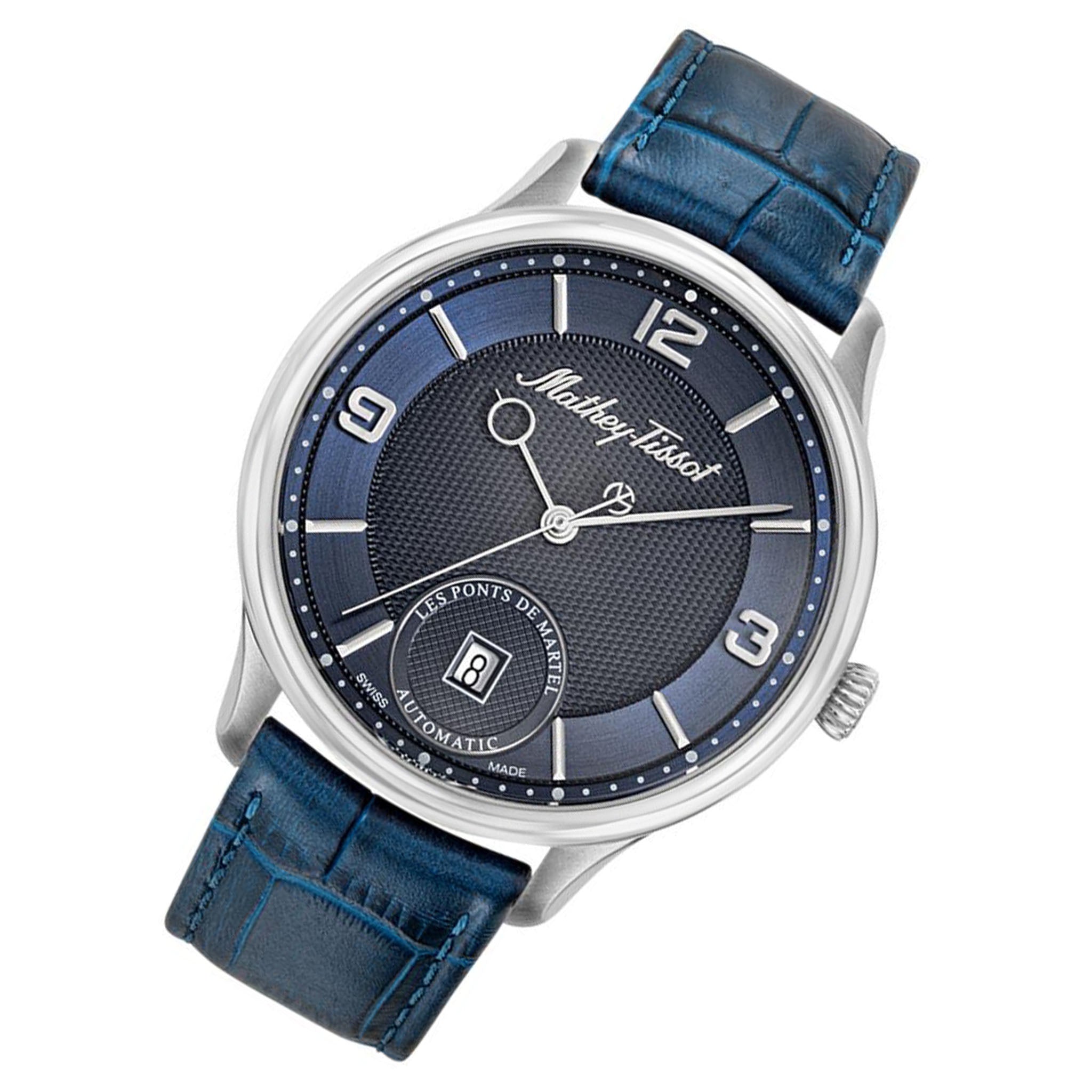 Mathey-Tissot Edmond Automatic 3D 42 mm Leather Swiss Made Men's Watch - AC1886ABU