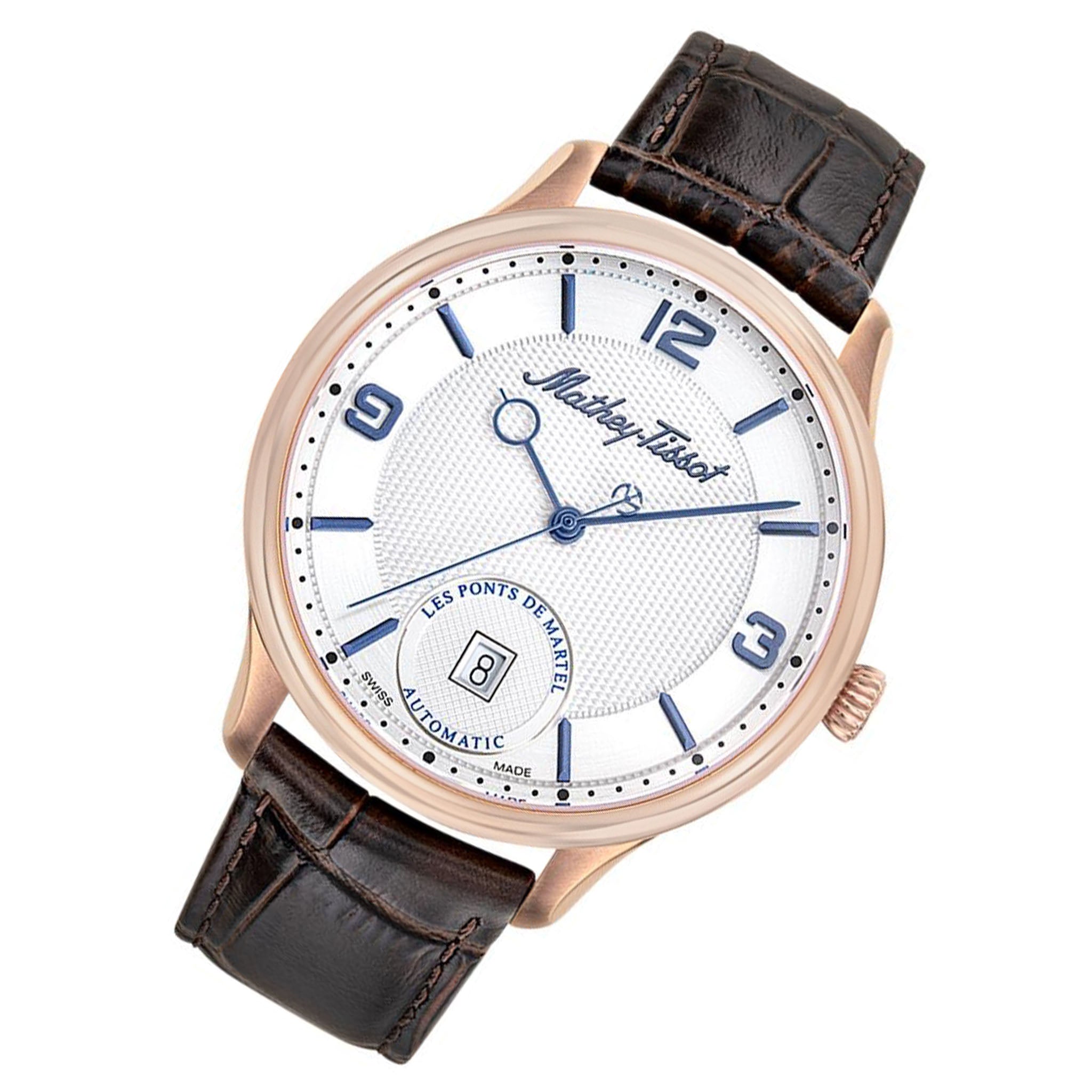 Mathey-Tissot Edmond Automatic 3D 42 mm Leather Swiss Made Men's Watch - AC1886PI