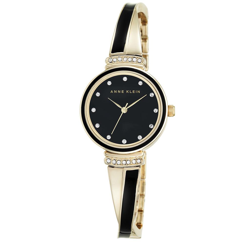 Anne Klein Swarovski Crystal Accents Bangle Women's Watch AK2216BKGB