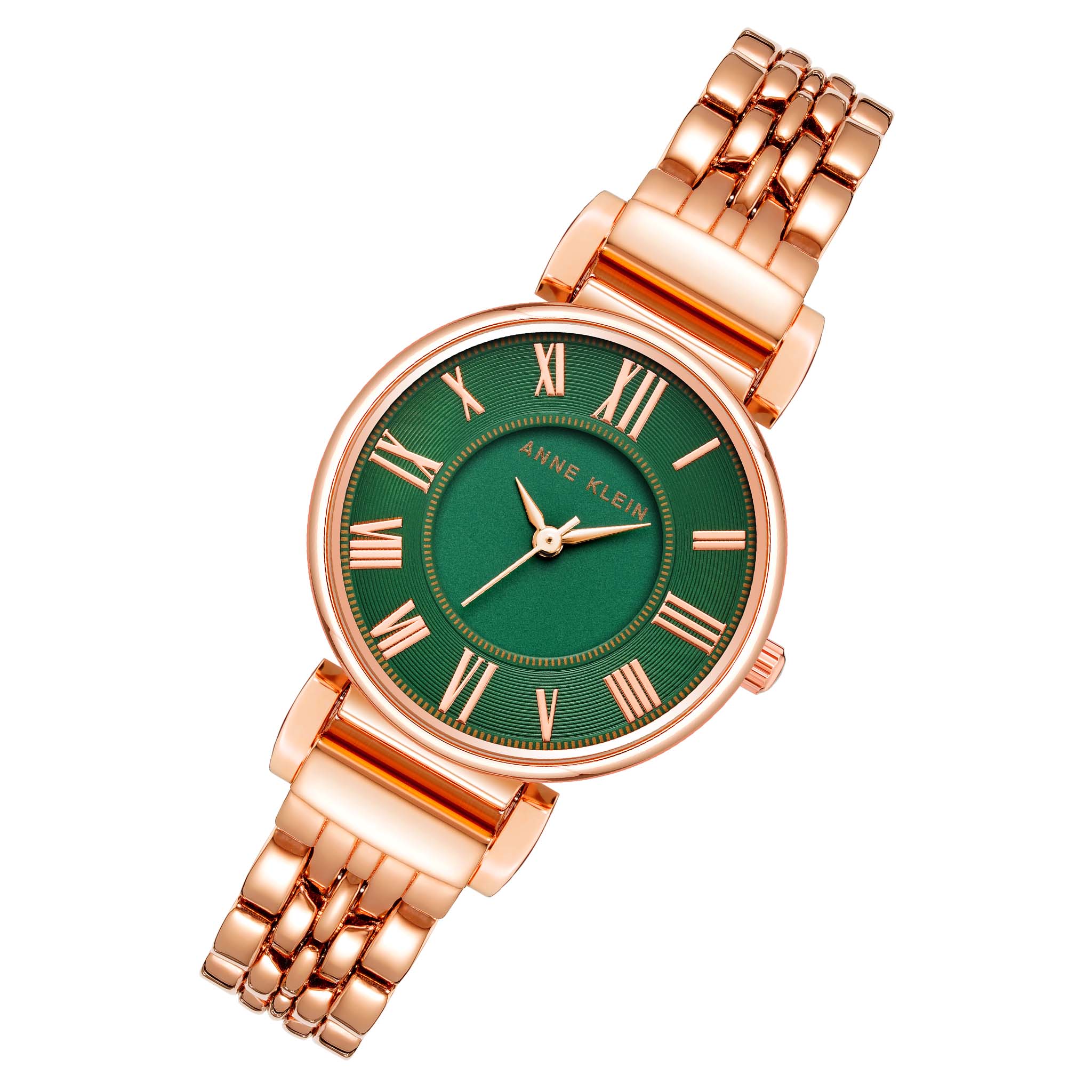 Anne Klein Rose Gold Band Green Dial Women's Watch - AK2158GNRG