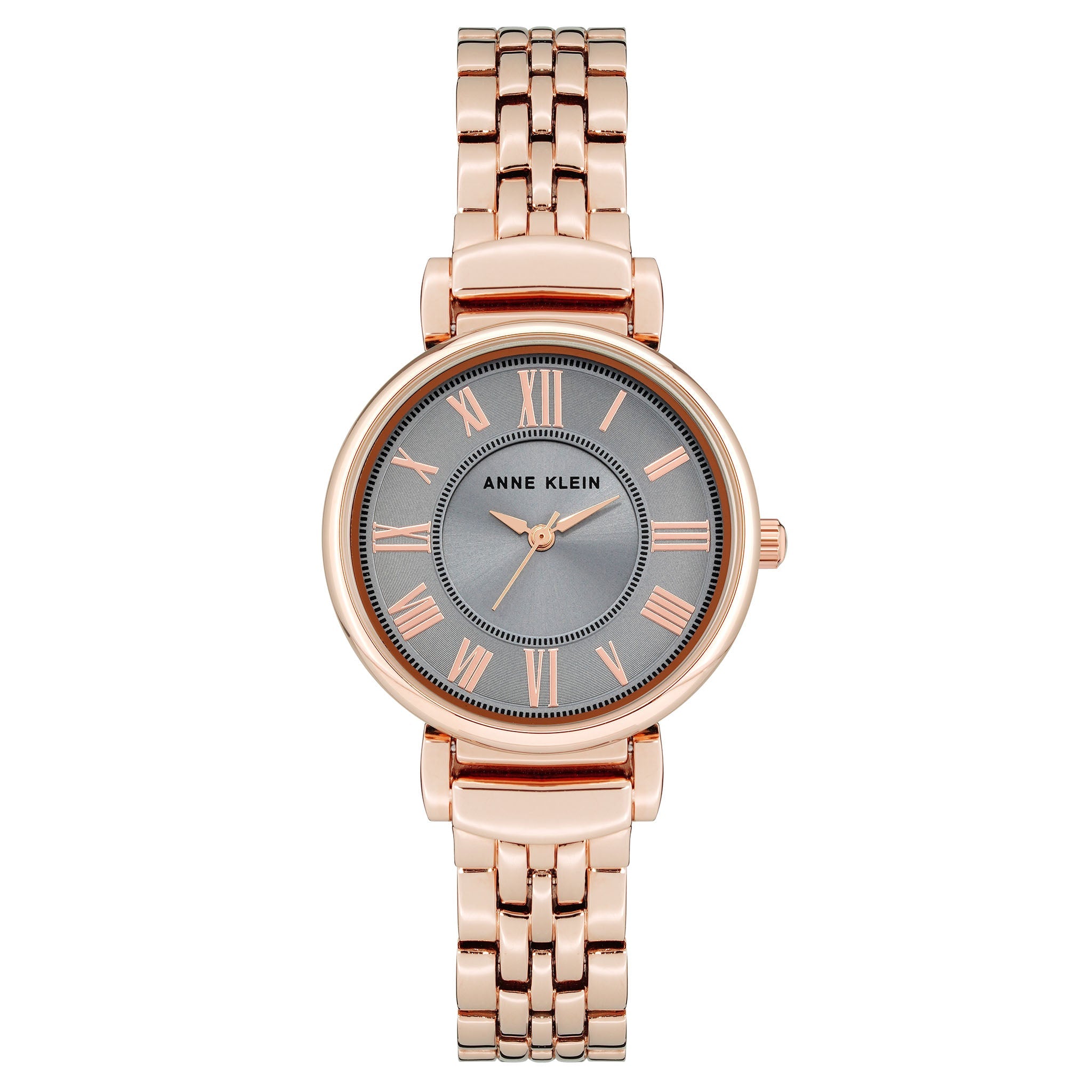 Anne Klein Rose Gold Mixed Metal Grey Dial Women's Watch - AK2158GYRG