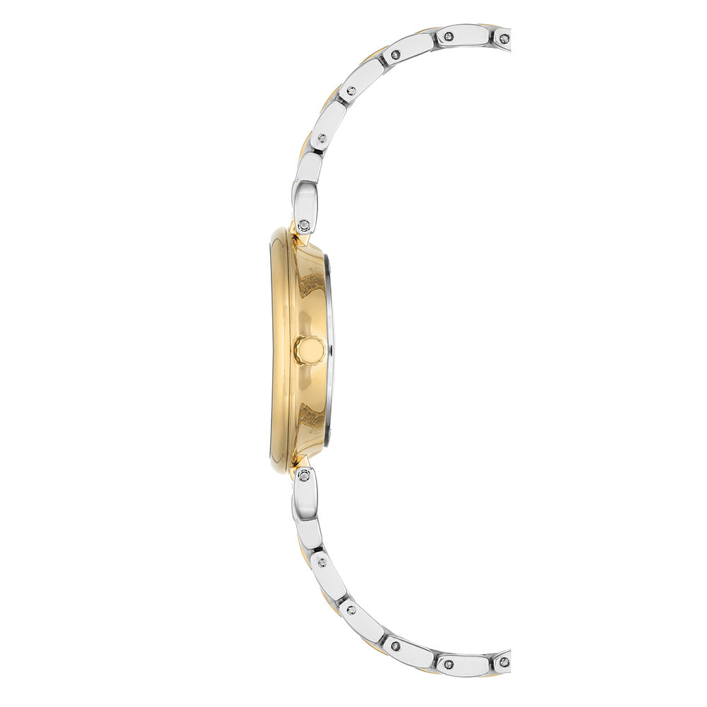 Anne Klein Two-Tone Stainless Steel Navy Dial Women's Watch - AK2159NVTT