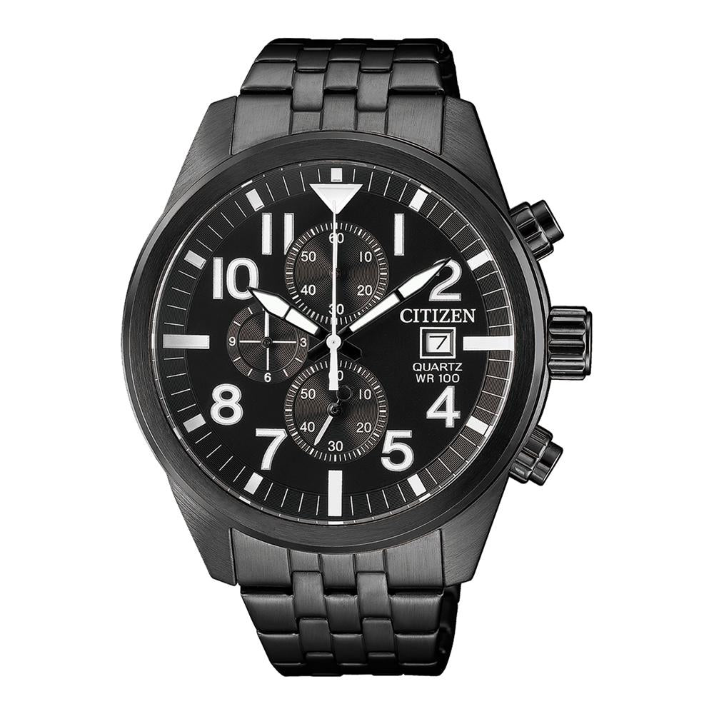 Citizen Black Steel Men's Chrono Watch - AN3625-58E