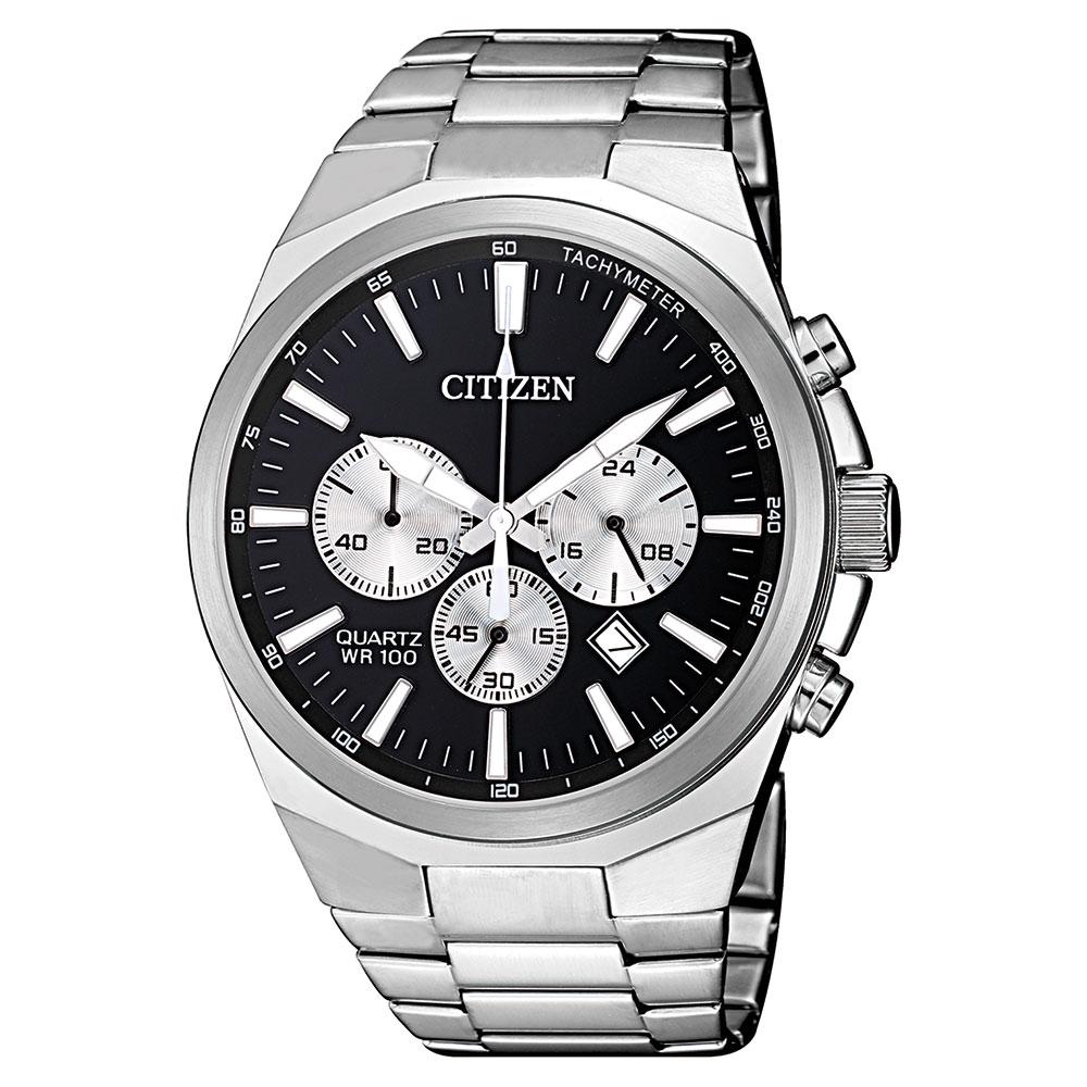 Citizen Gents White & Silver Stainless Steel Quartz Watch - AN8170-59E