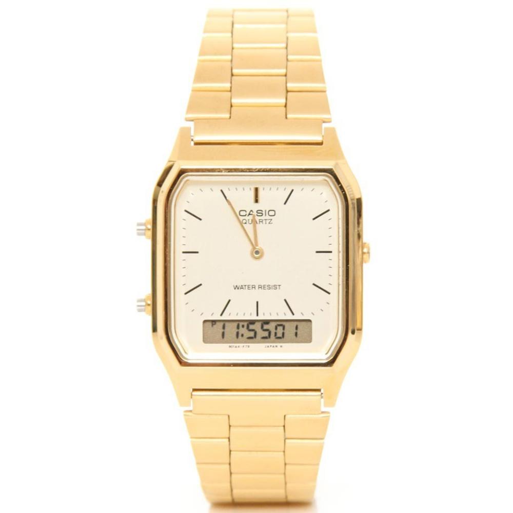 Casio Classic Gold Digital Analog Ladies Watch - AQ230GA-9DS