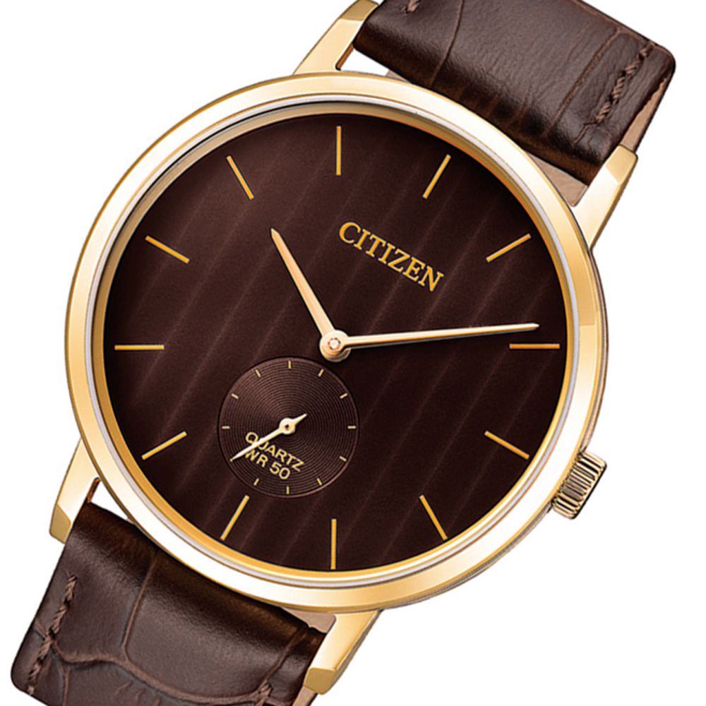 Citizen Brown Leather Men's Watch - BE9173-07X