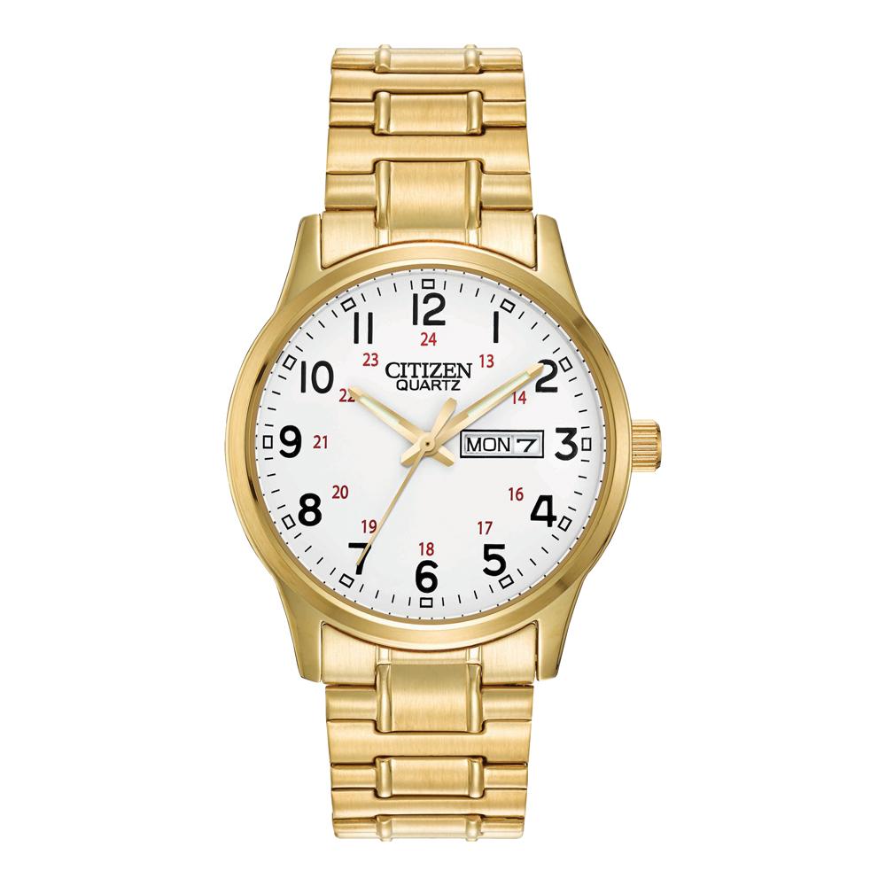 Citizen Gold Stainless Steel White Dial Men's Watch - BF0612-95A