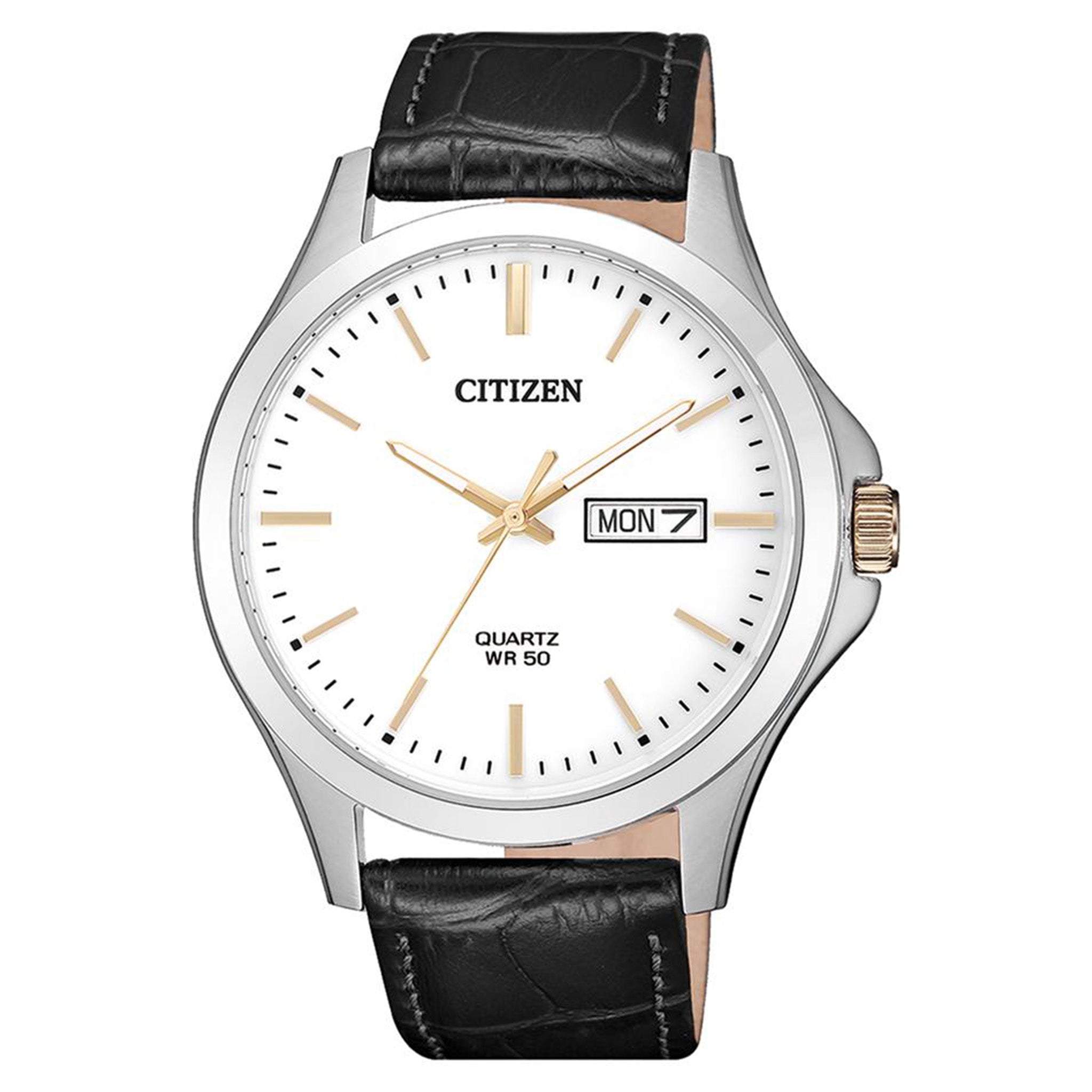 Citizen Black Leather Strap Men's Watch - BF2009-11A