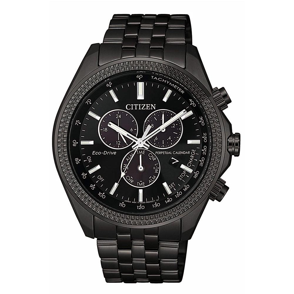 Citizen Eco-Drive Stainless Steel Black Dial Men's Chronograph