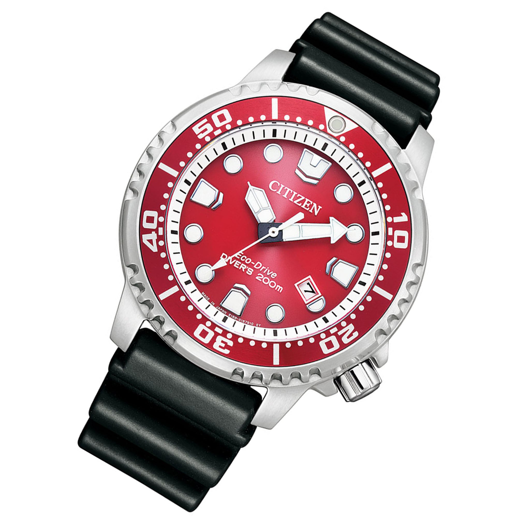 Citizen Promaster Marine Eco-Drive Red Dial Solar Men's Watch - BN0159-15X