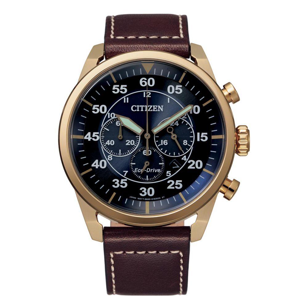 Citizen Brown Leather Men's Solar Watch - CA4213-26L