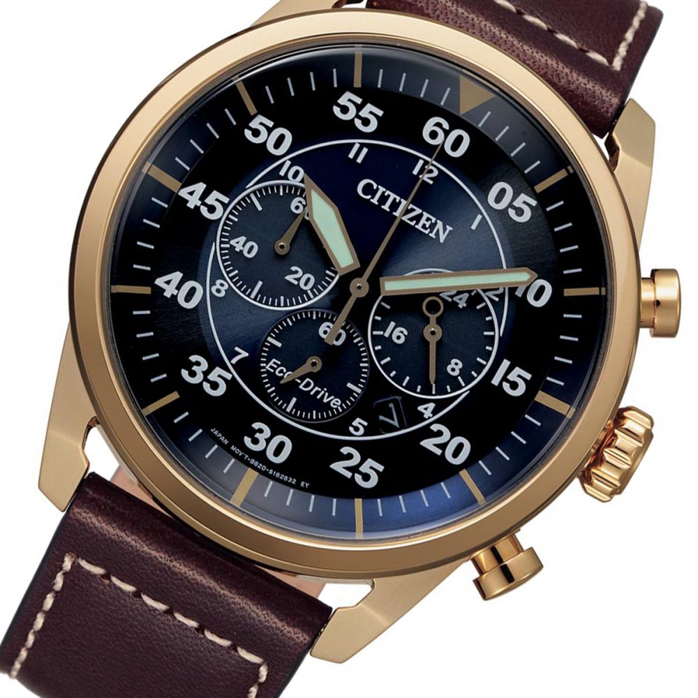 Citizen Brown Leather Men's Solar Watch - CA4213-26L