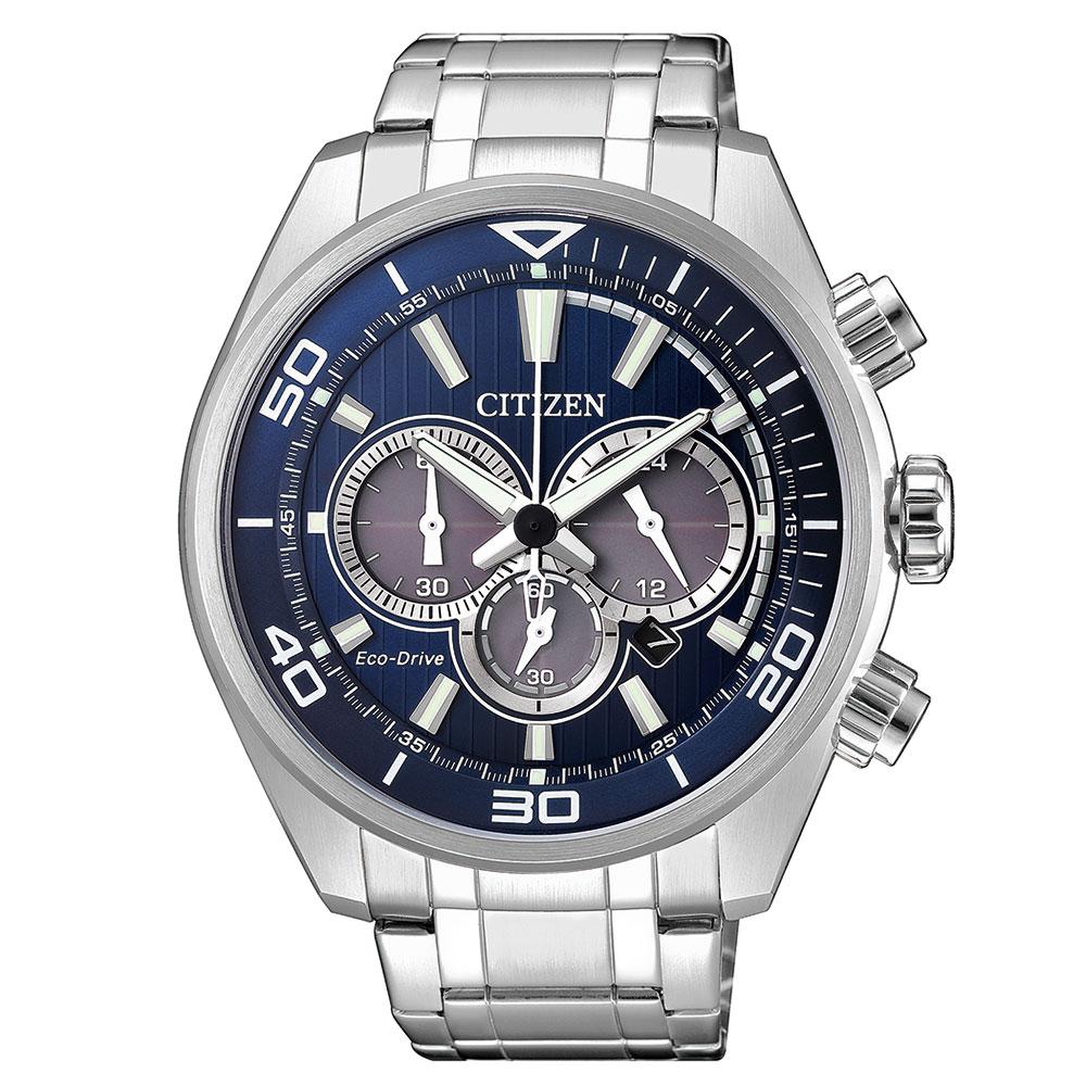 Citizen Gents Chronograph Eco-Drive Stainless Steel Men's Watch - CA4330-81L