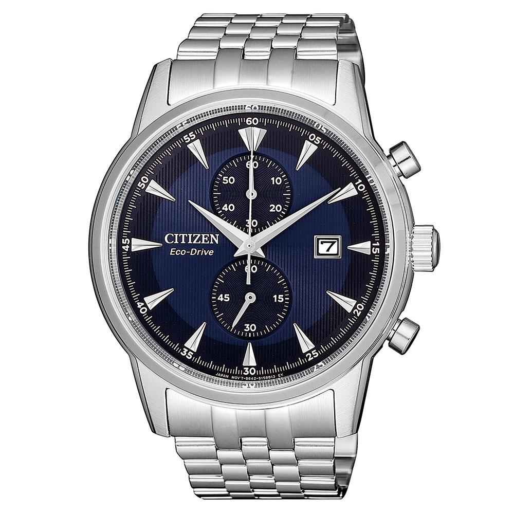 Citizen Gents Chronograph Eco-Drive Stainless Steel Men's Watch - CA7001-87L
