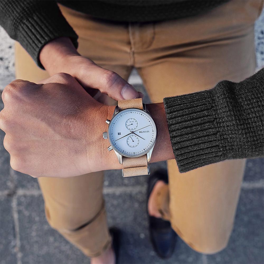 MVMT Voyager Caramel Leather Men's Multi-function Watch - DMV01WT