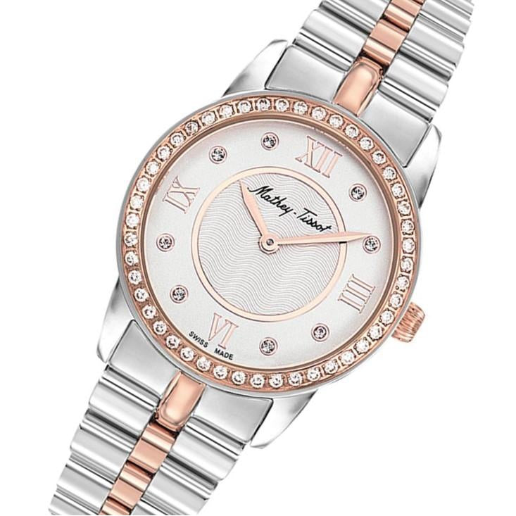 Mathey-Tissot Artemis Two-Tone Steel White Dial Swiss Made Women's Watch - D1086BQI