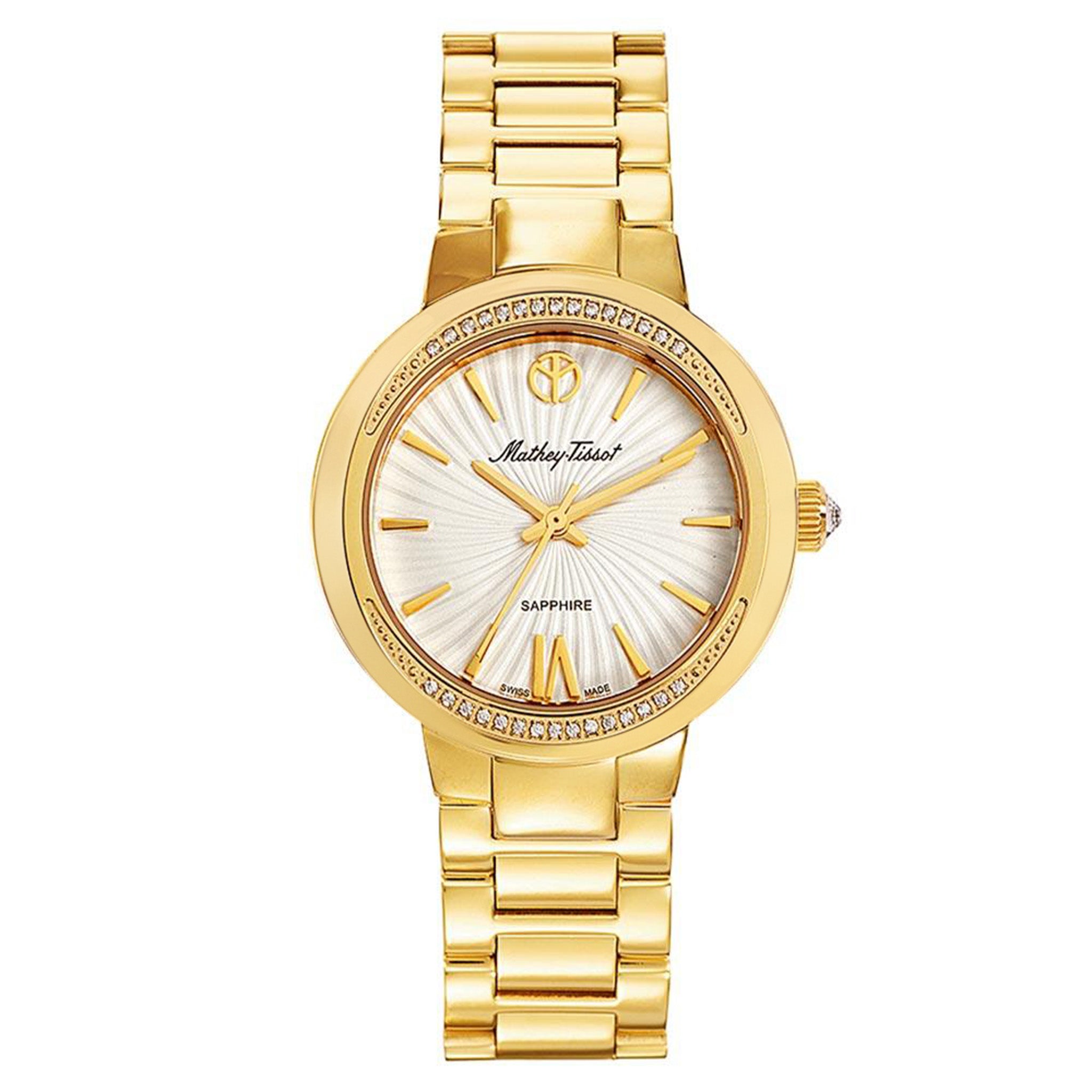 Mathey-Tissot Lucrezia Gold Steel White Dial Swiss Made Women's Watch - D3082PA