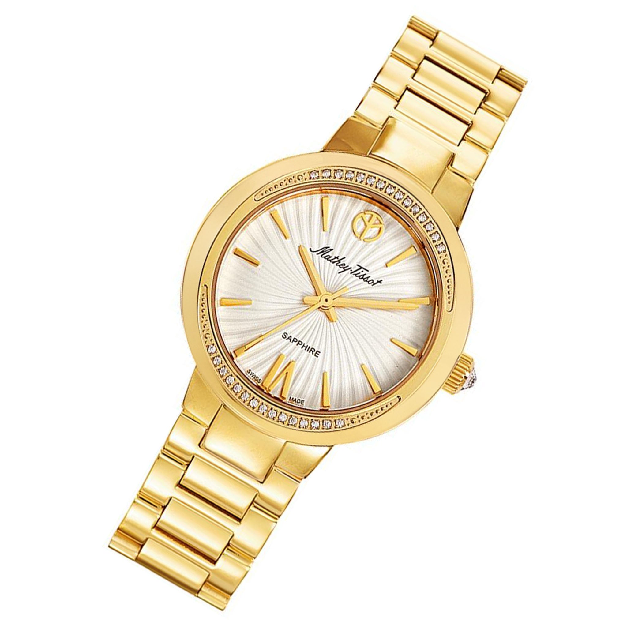 Mathey-Tissot Lucrezia Gold Steel White Dial Swiss Made Women's Watch - D3082PA