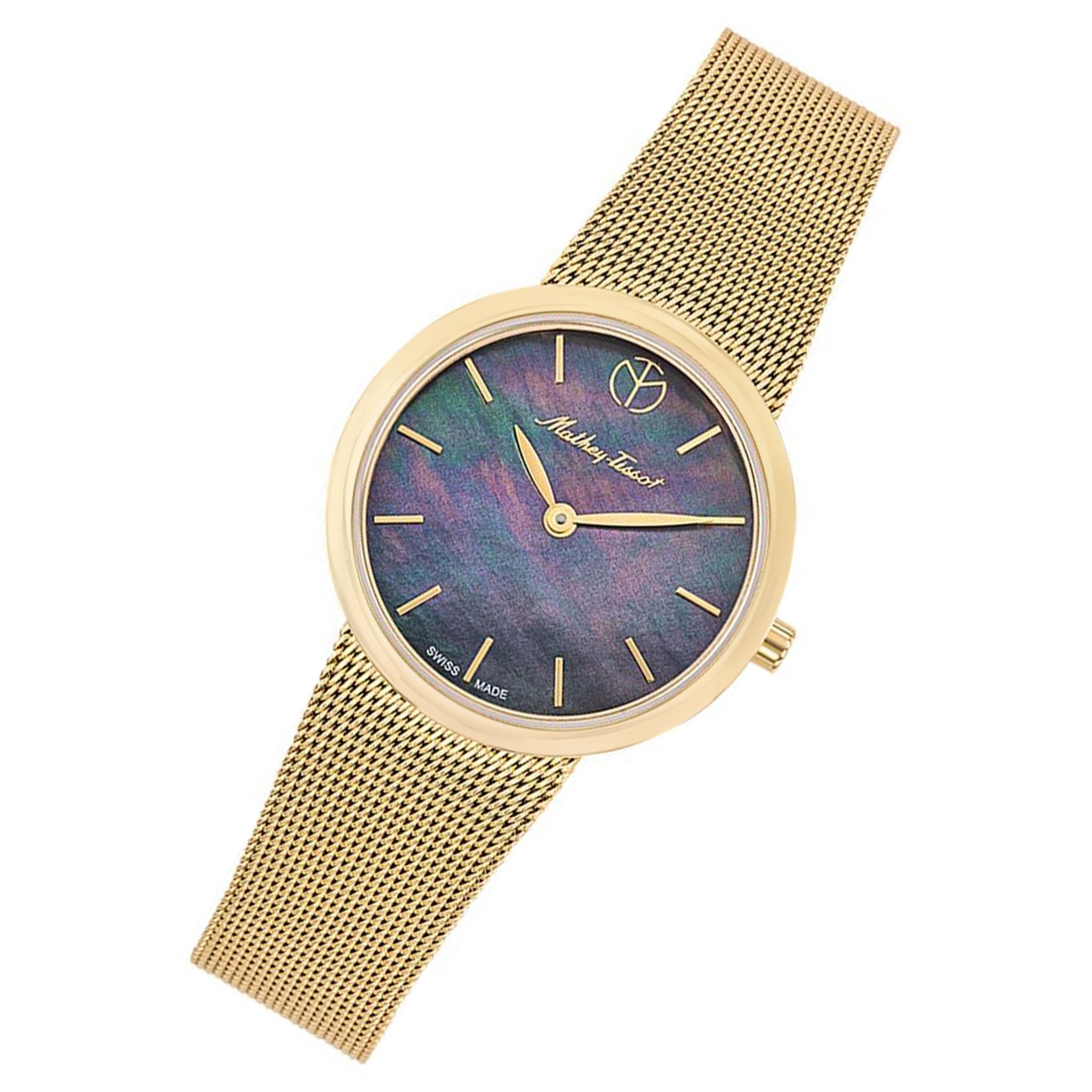 Mathey-Tissot Milly Gold Mesh Swiss Made Women's Watch - D403PYN