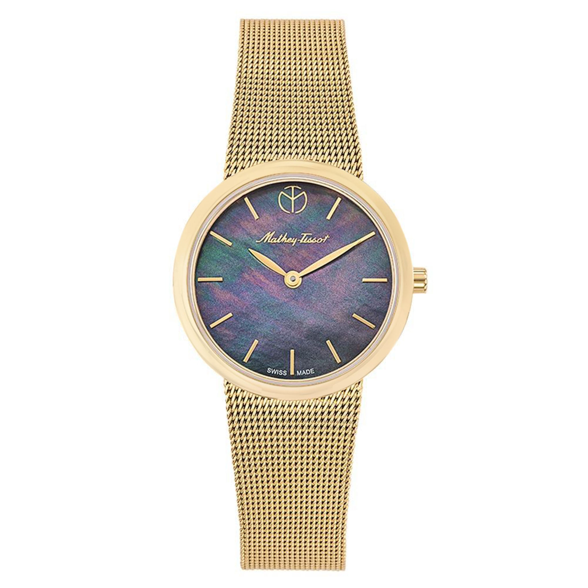 Mathey-Tissot Milly Gold Mesh Swiss Made Women's Watch - D403PYN