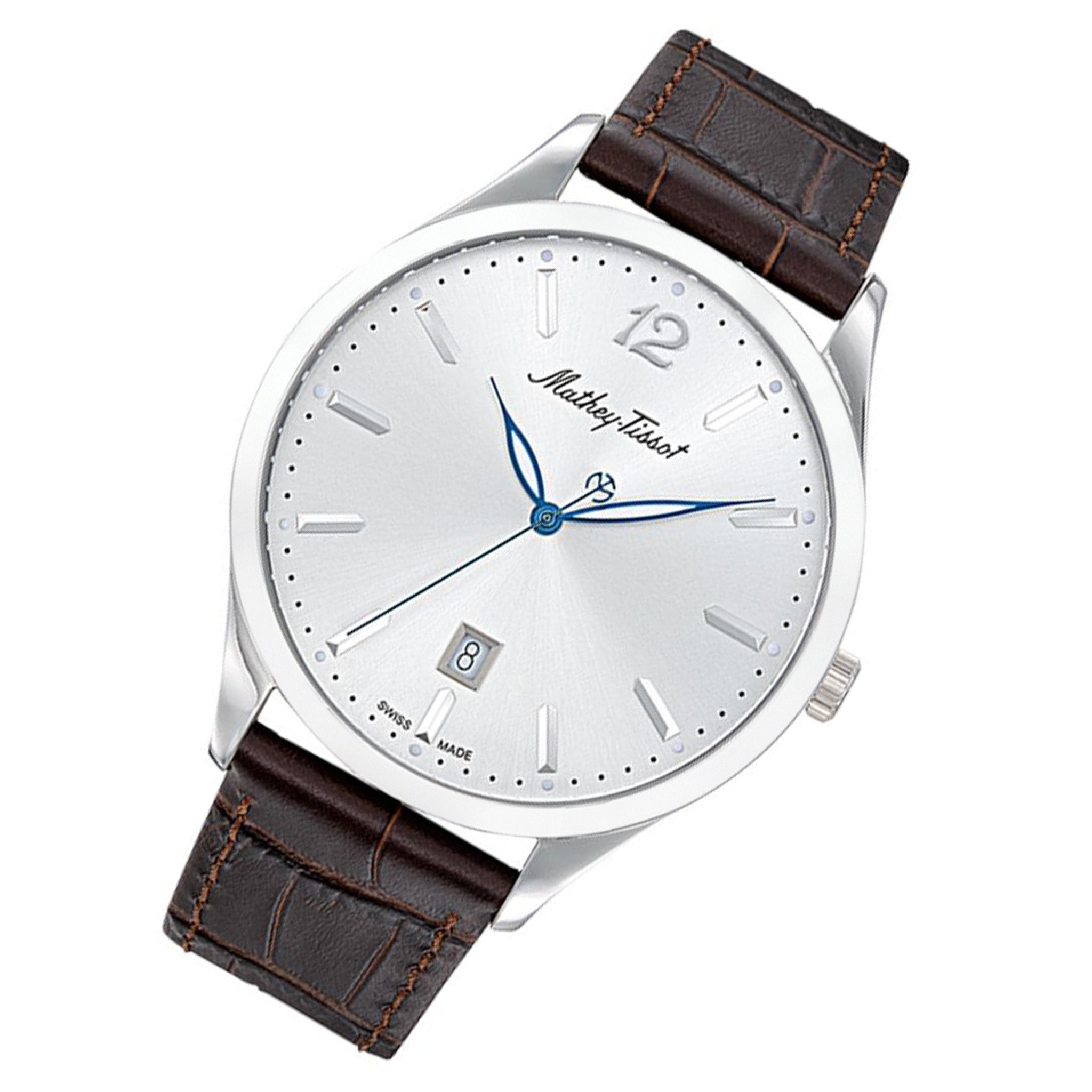 Mathey-Tissot Urban Leather Silver Dial Swiss Made Women's Watch - D411AS