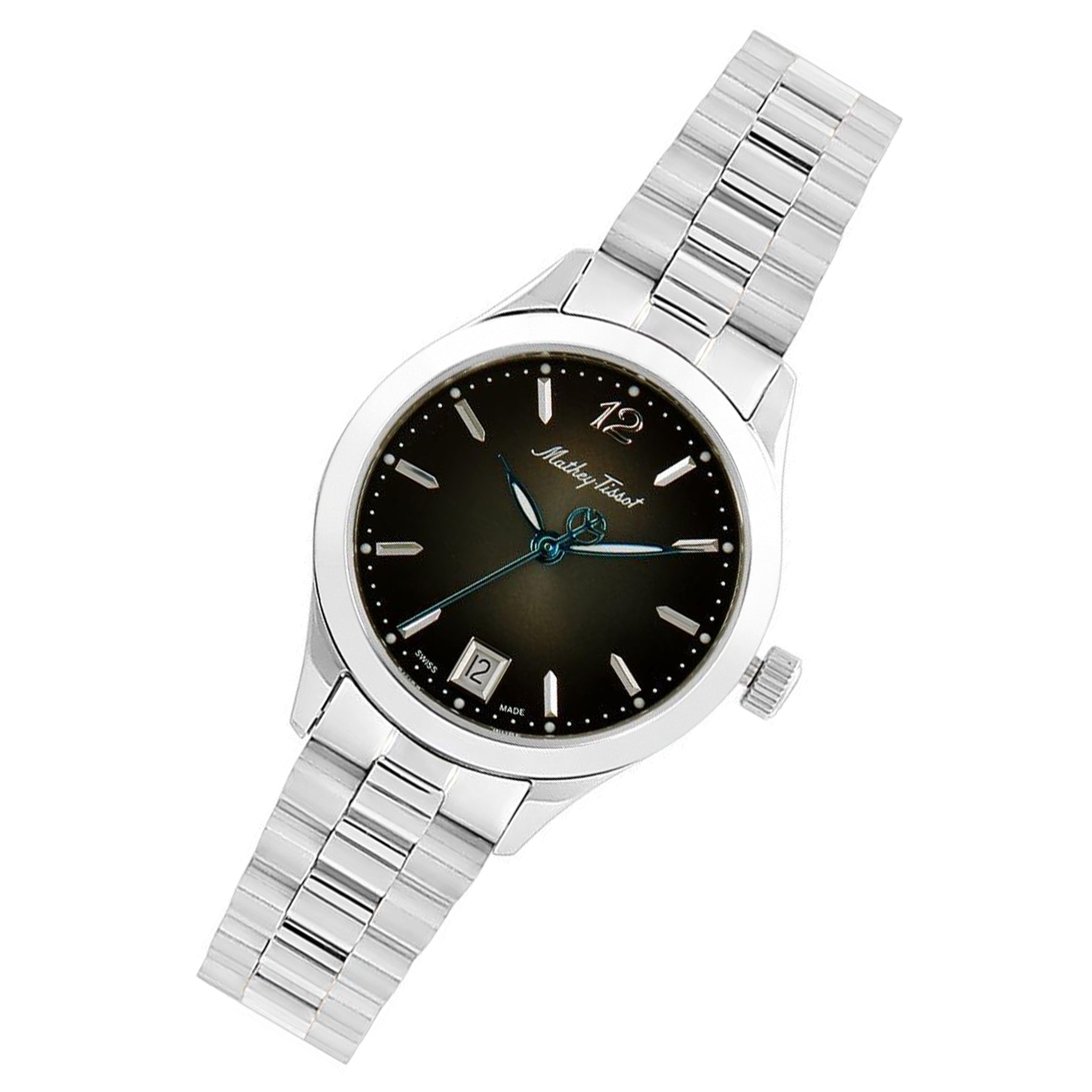 Mathey-Tissot Urban Metal Black Dial Swiss Made Women's Watch - D411MAN