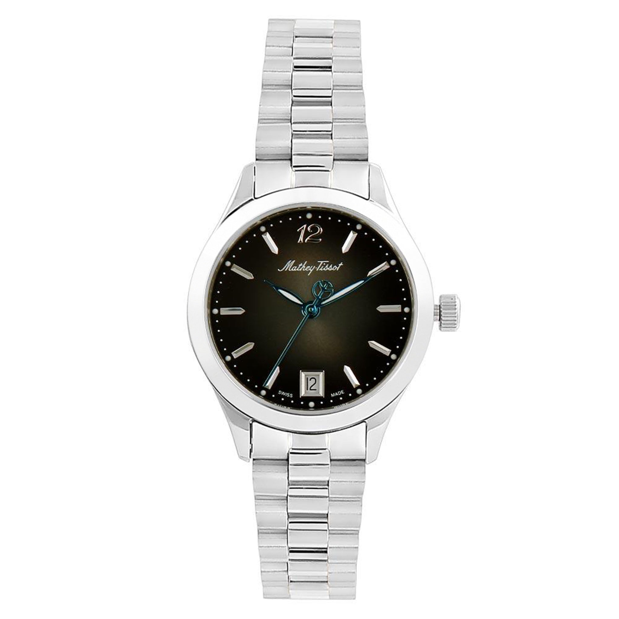 Mathey-Tissot Urban Metal Black Dial Swiss Made Women's Watch - D411MAN