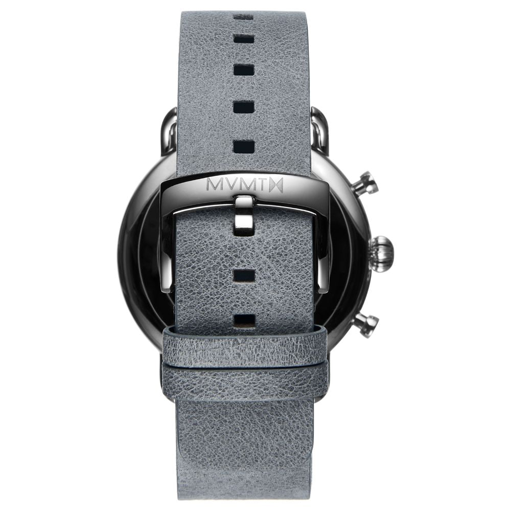 MVMT Blacktop Grey Leather Men's Chrono Watch - DBT01SGR