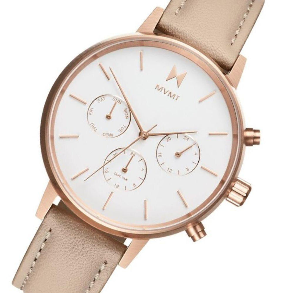 MVMT Nova Nude Leather Ladies Multi-function Watch - DFC01RGNU