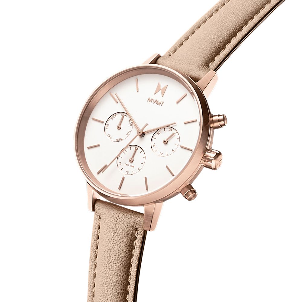MVMT Nova Nude Leather Ladies Multi-function Watch - DFC01RGNU