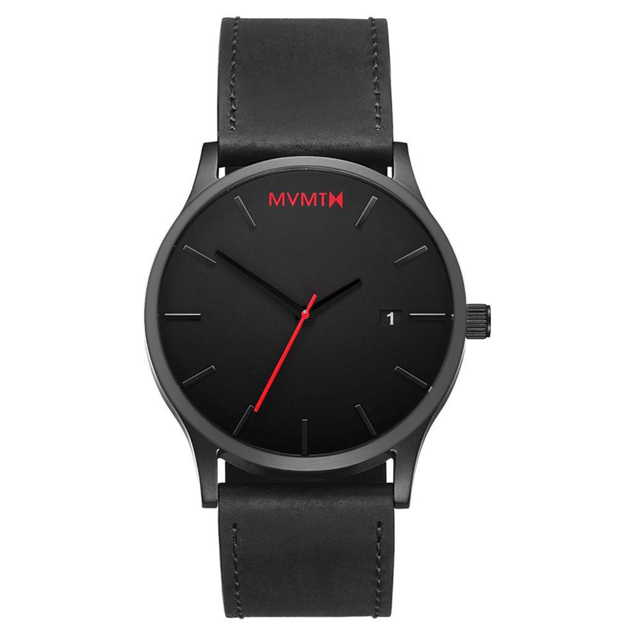 MVMT Classic Black Leather Men's Watch -DL2135L551
