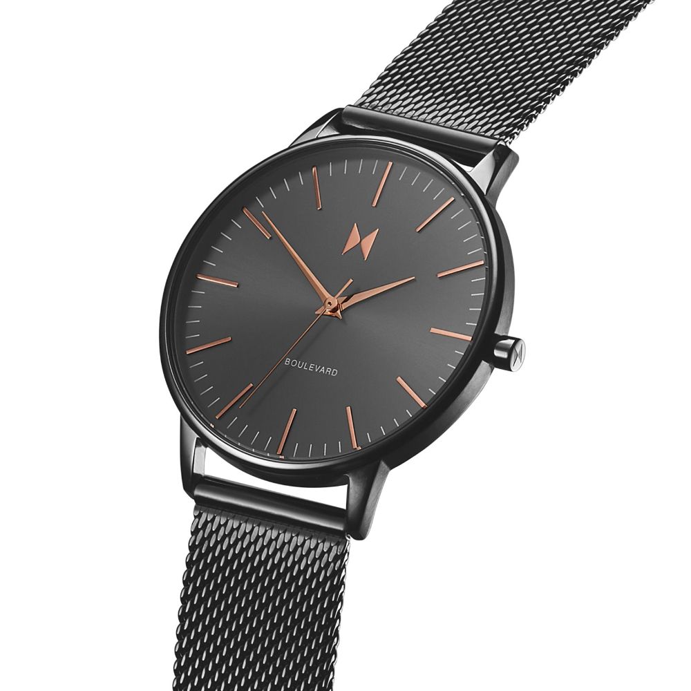 MVMT Boulevard Gunmetal Mesh Ladies Slim Watch - DMB01GUM