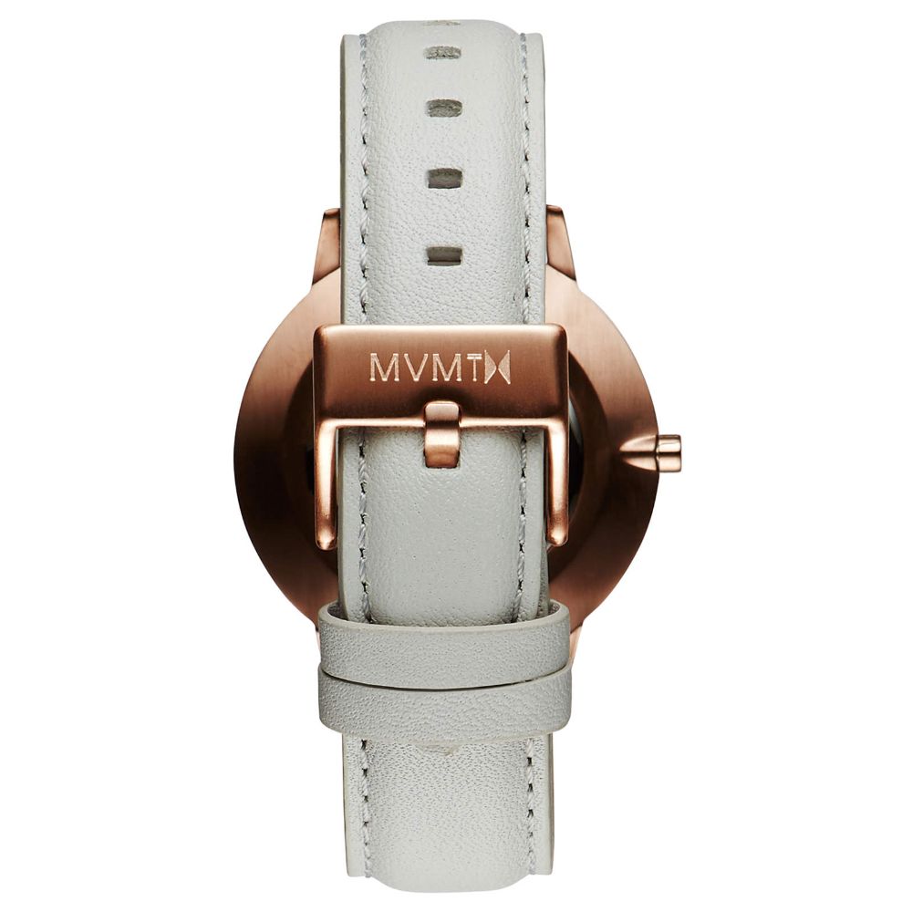 MVMT Boulevard Grey Leather Ladies Slim Watch - DMB01RGGR