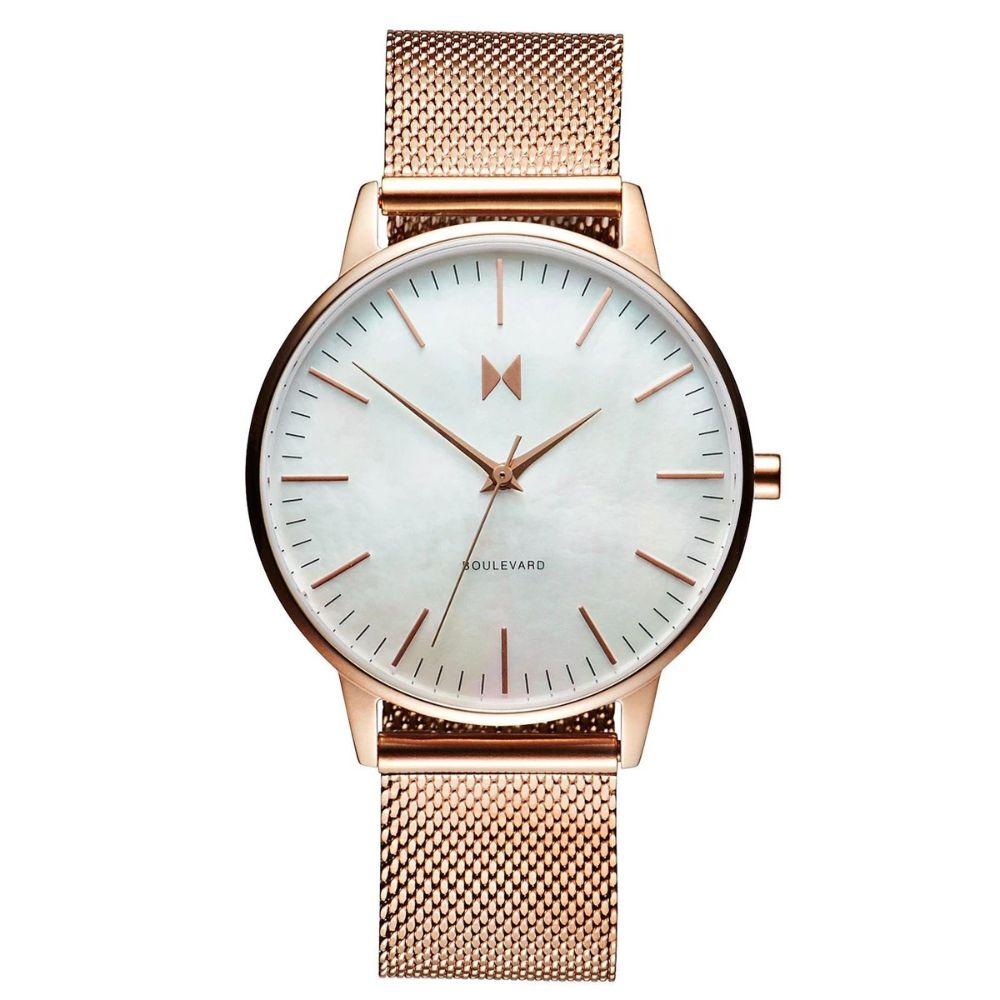 MVMT Boulevard Rose Gold Mesh Ladies Slim Watch - DMB01RGPL