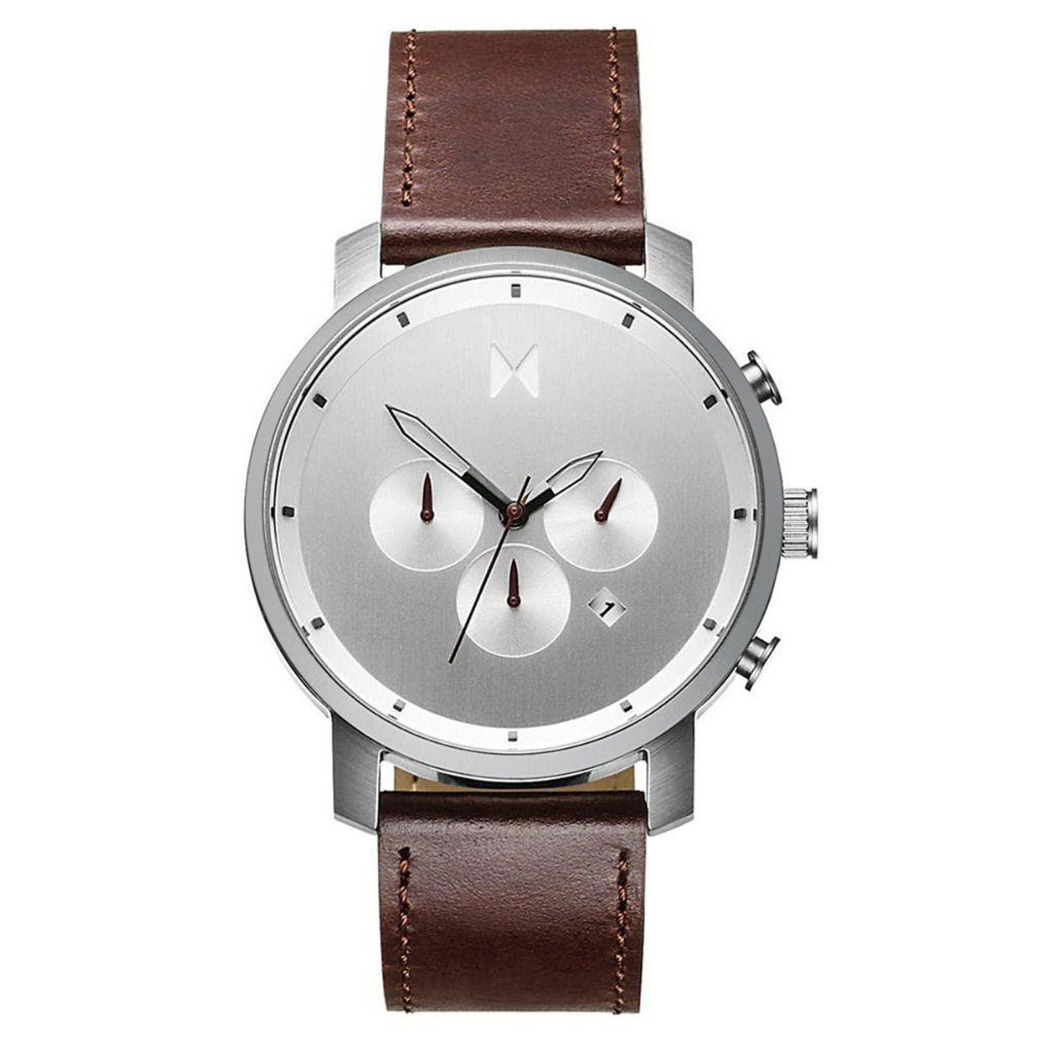 MVMT Chrono Brown Leather Men's Watch - DMC01SBRL