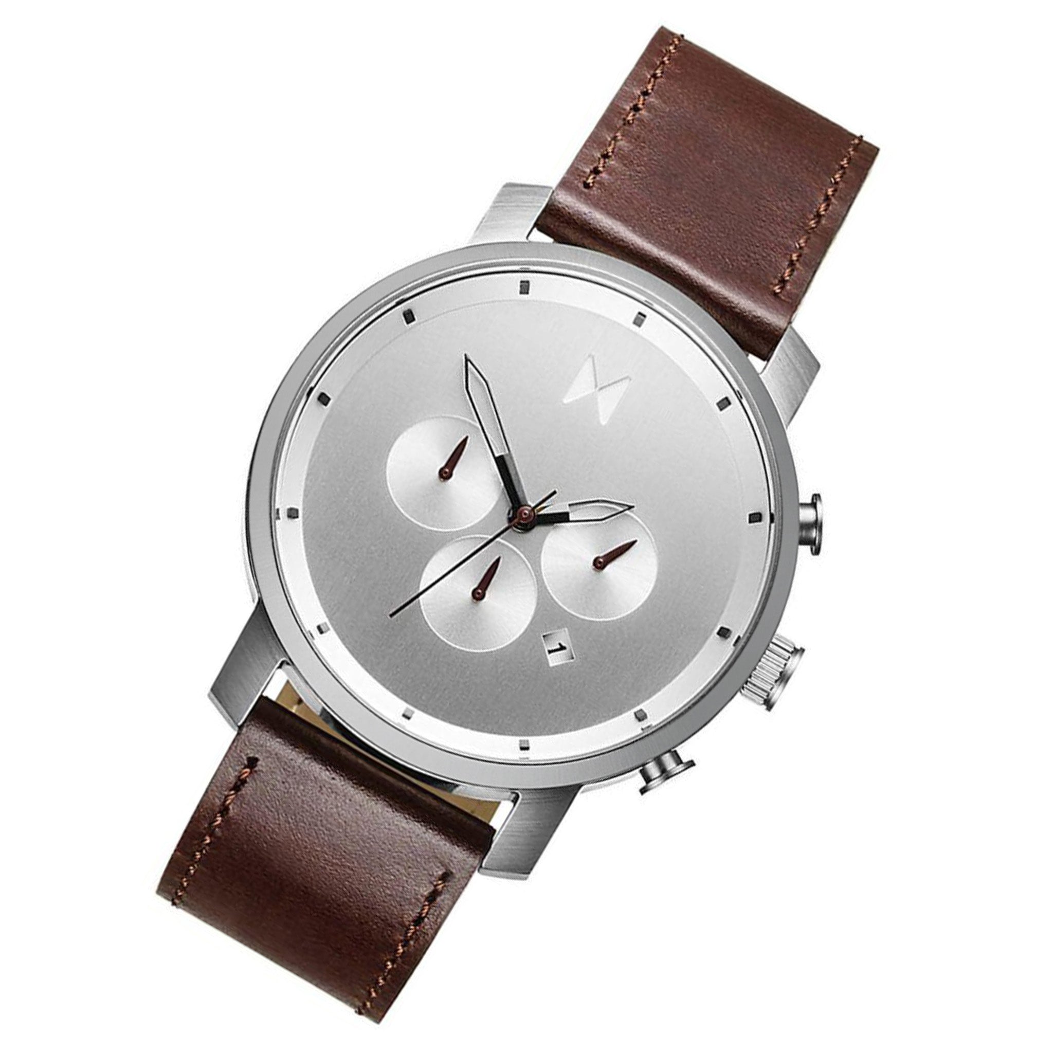 MVMT Chrono Brown Leather Men's Watch - DMC01SBRL