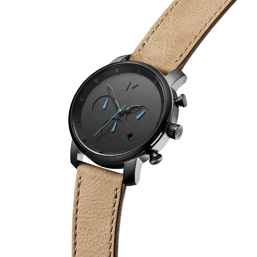 MVMT Chrono 40MM Sandstone Leather Men's Watch - DMC02GML