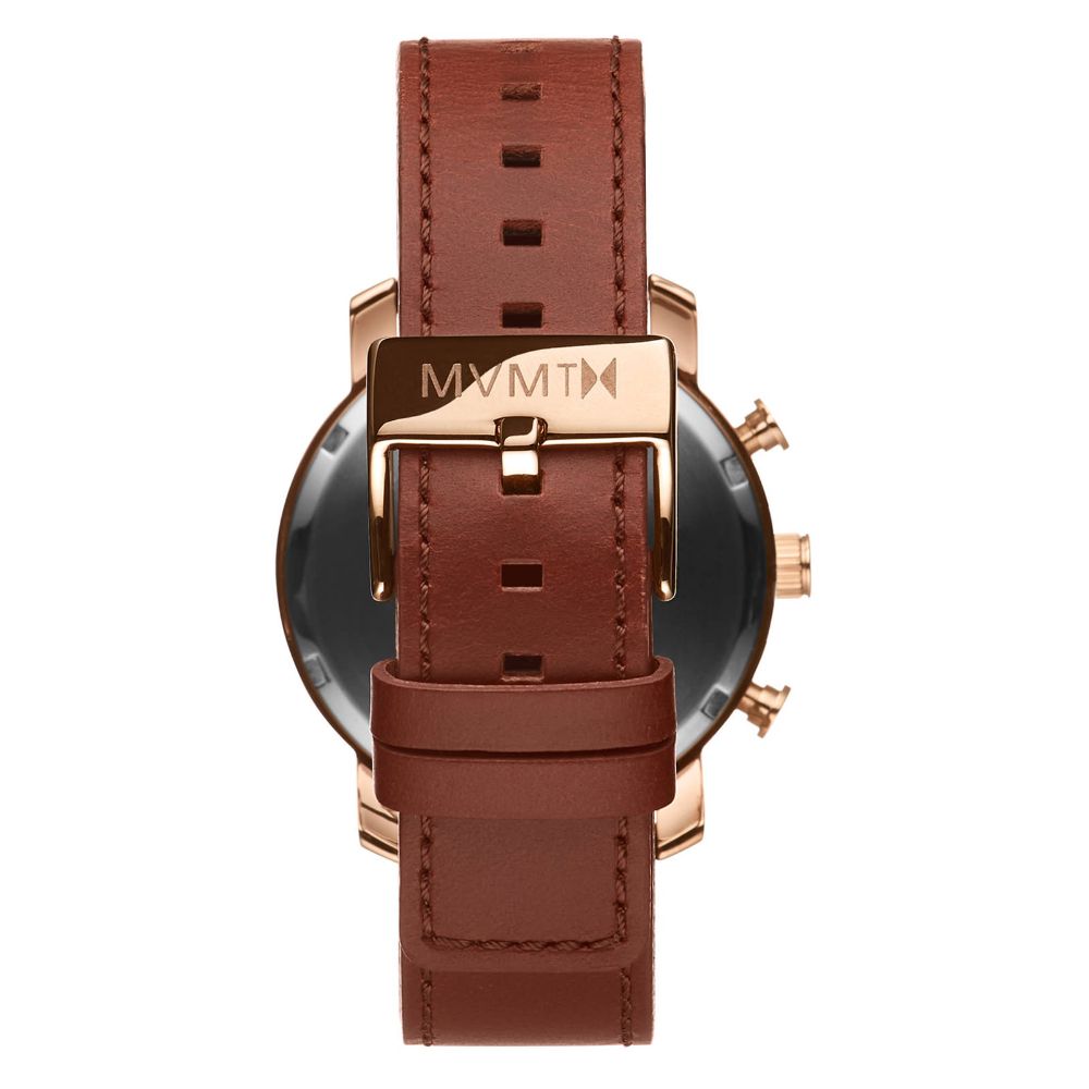 MVMT Chrono 40MM Natural Leather Men's Watch - DMC02RGNA