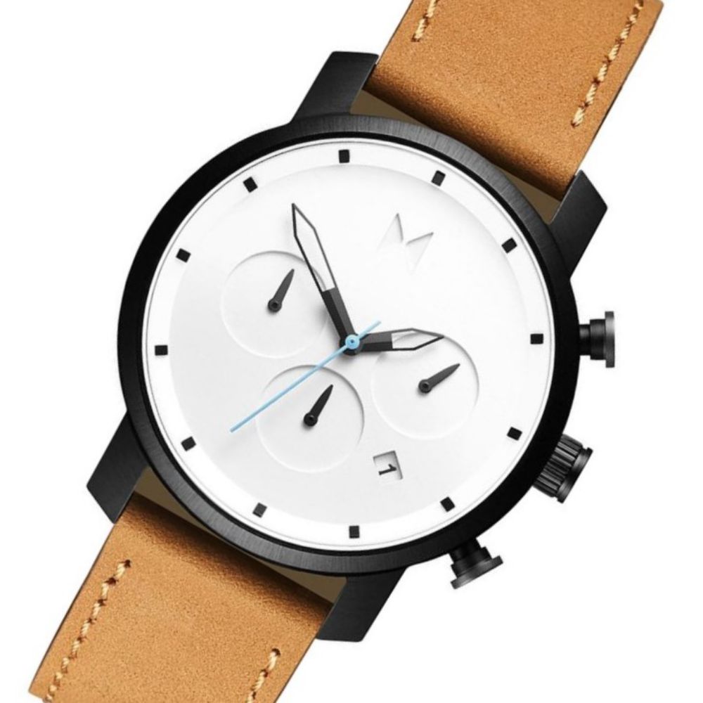 MVMT Chrono 40MM Tan Leather Men's Watch - DMC02WBTL