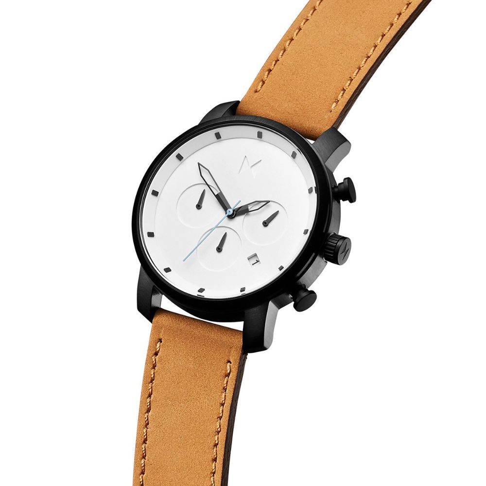 MVMT Chrono 40MM Tan Leather Men's Watch - DMC02WBTL