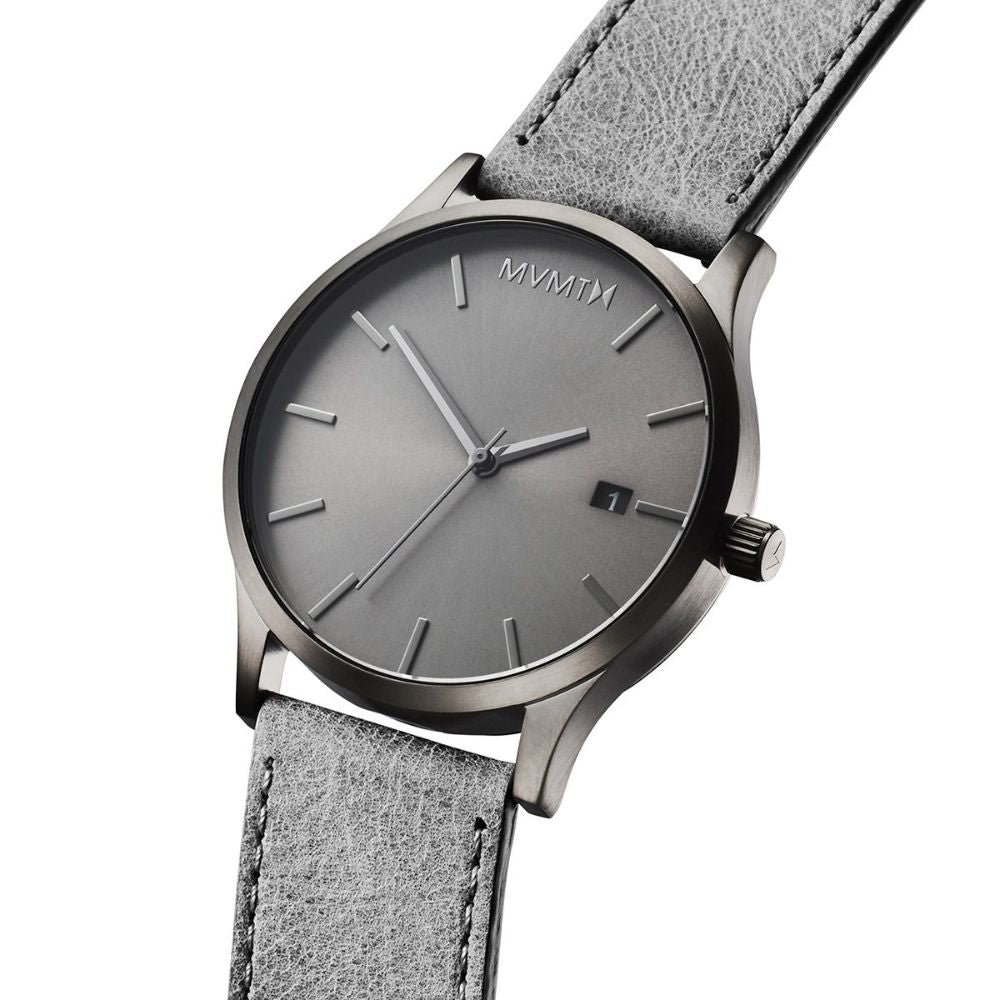 MVMT Classic Grey Leather Men's Watch - DMM01GRGR