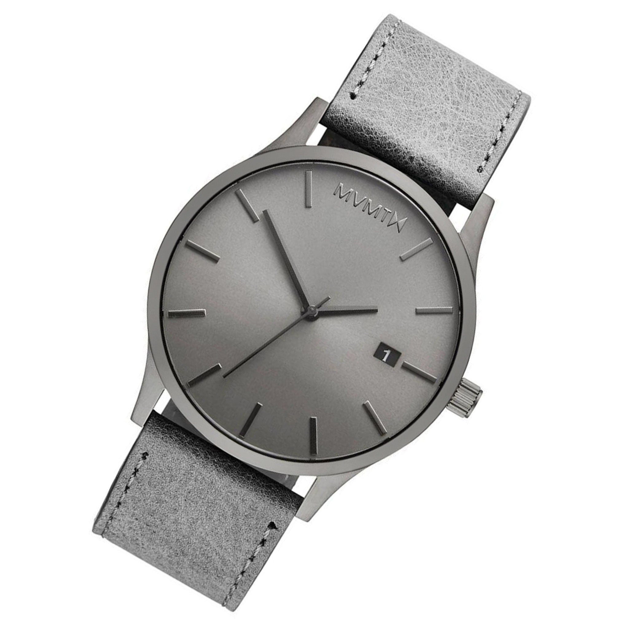 MVMT Classic Grey Leather Men's Watch - DMM01GRGR