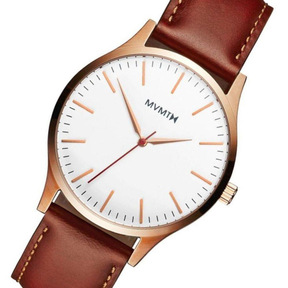 MVMT 40 Series Natural Leather Men's Slim Watch - DMT01WBR