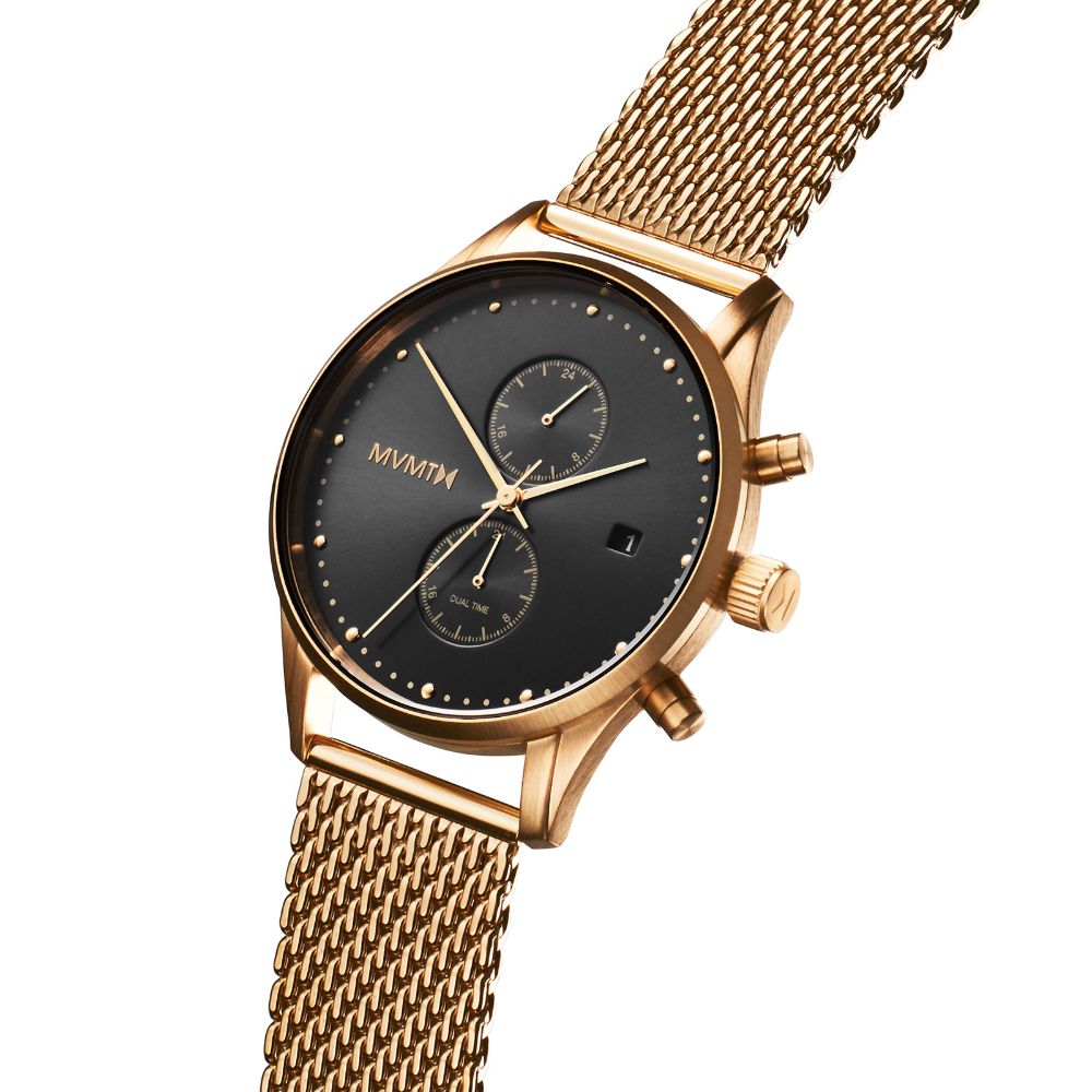 MVMT Voyager Gold Mesh Men's Multi-function Watch - DMV01G2