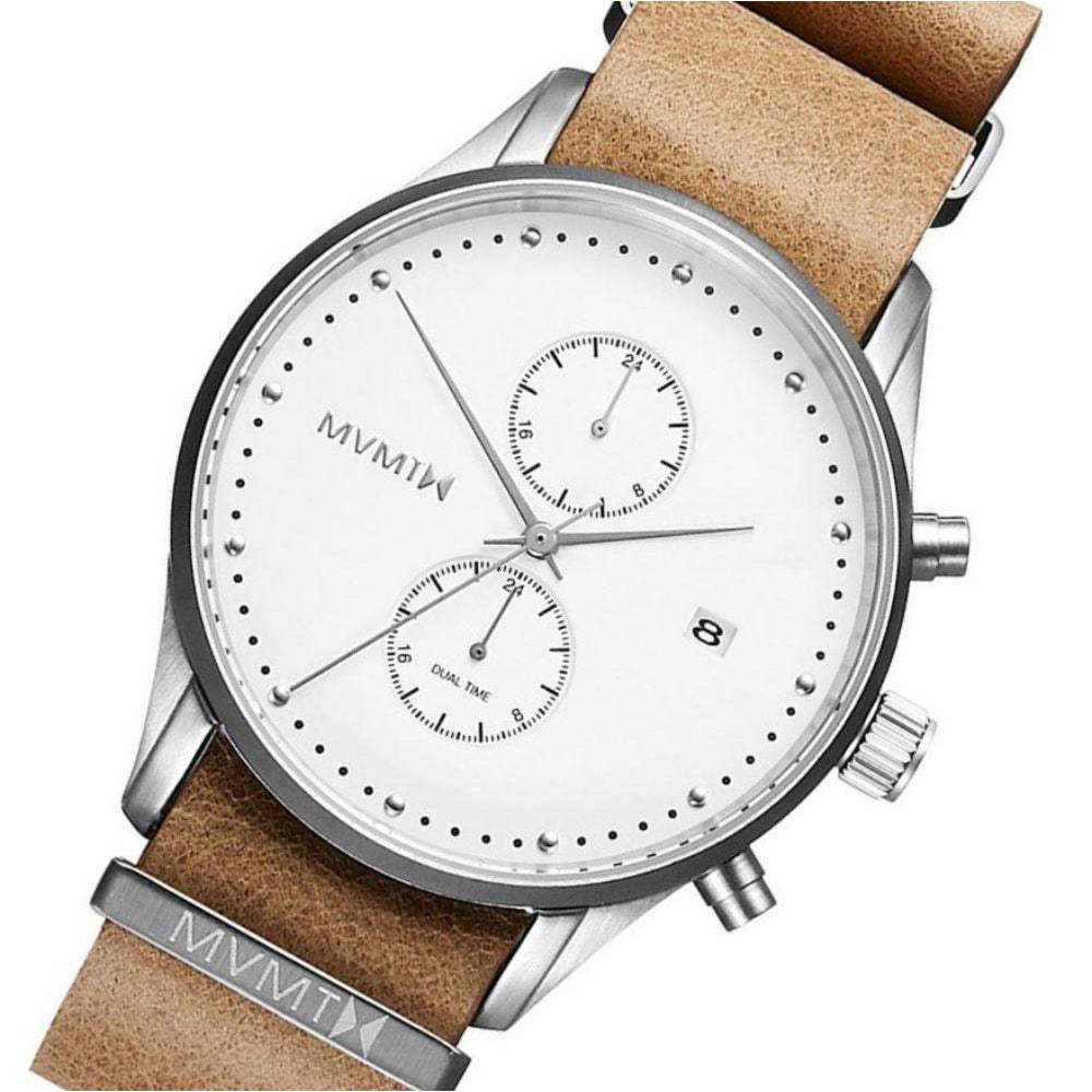 MVMT Voyager Caramel Leather Men's Multi-function Watch - DMV01WT