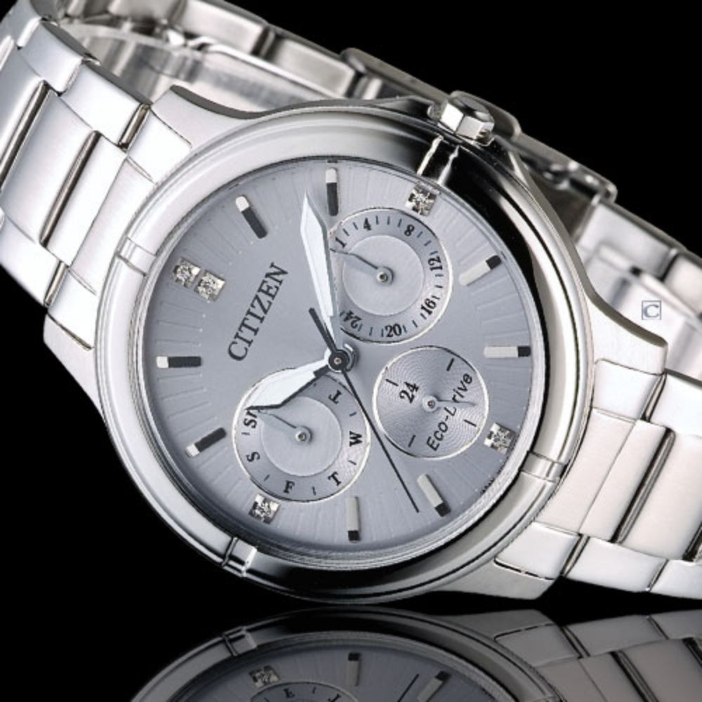 Citizen Ladies Dress Eco-Drive Stainless Steel Multi Function Watch - FD2030-51H