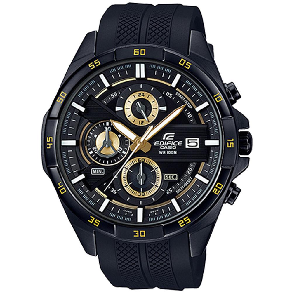 Edifice Chronograph Black Silicone Men's Watch - EFR556PB-1A