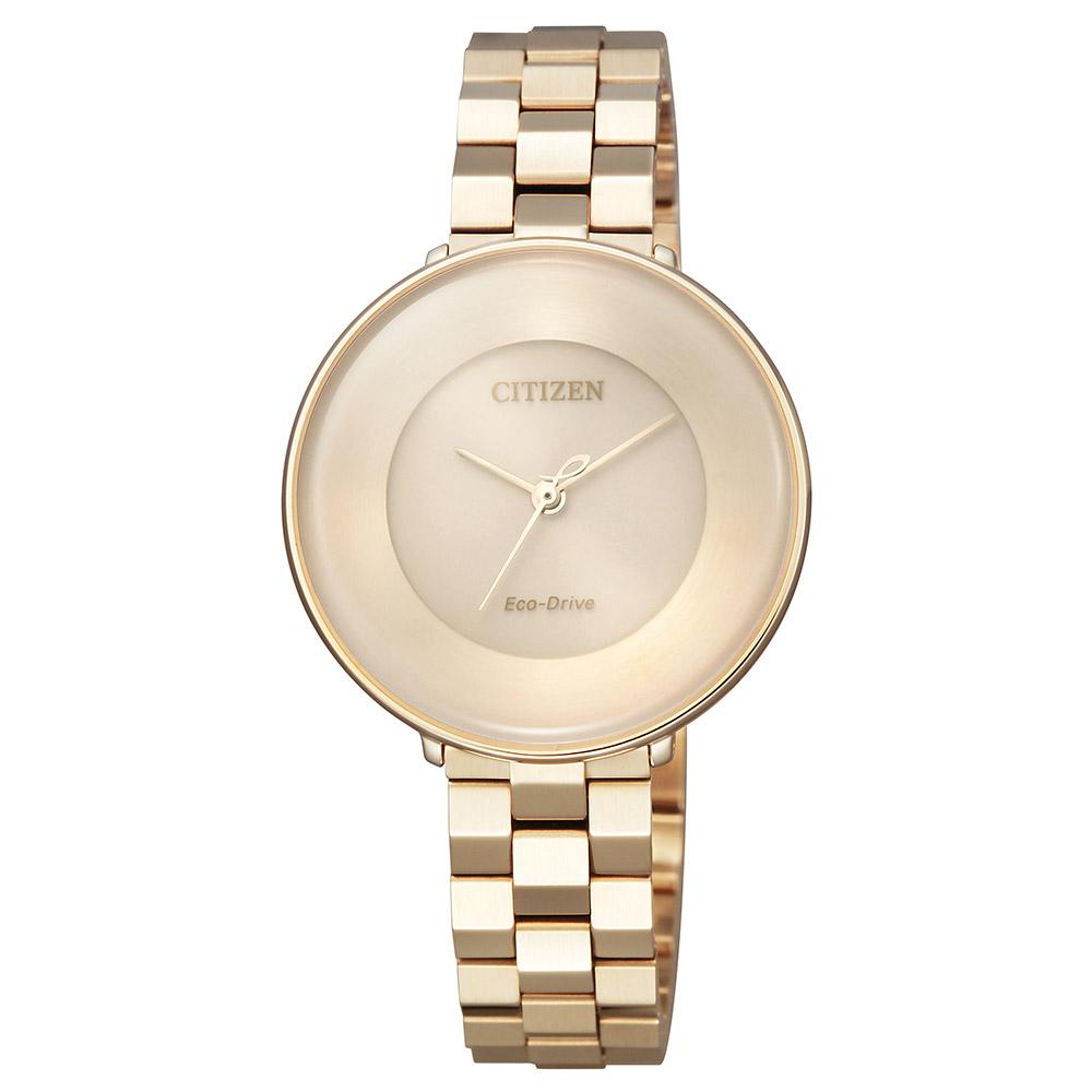 Citizen Ladies Rose Gold Eco-Drive Stainless Steel Watch - EM0603-89X